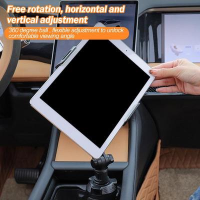 ABS Car Cup Tablet Stand Phone Holder Cellphone Holder Drink Bottle I Pad Mount Support 360-Degree Rotating Auto Cup Holder