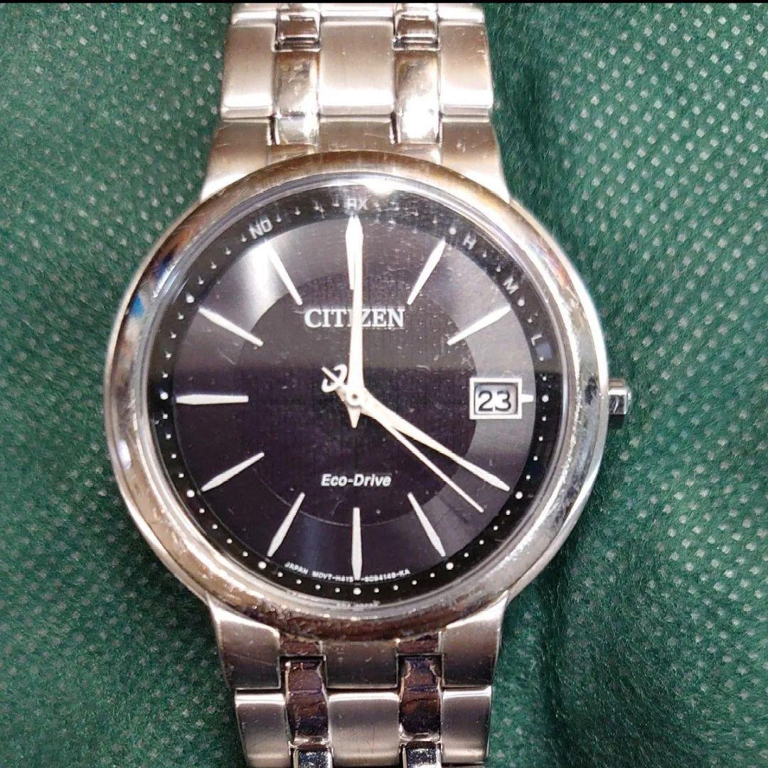 Used CITIZEN Radio Solar Operation Titanium Black Eco Drive