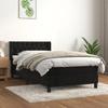 Bed with Mattress - Exclusive Home - Black - 90x200 Cm - Adjustable Headboard - Soft Velvet