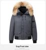 Men's Winter Trendy Thickened Down Parka with Fur Collar - Unisex Cold Protection Jacket