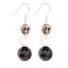 Les Trésors De Lily [K2891] - Boucles créateur 'Mineralia' blanc fumé