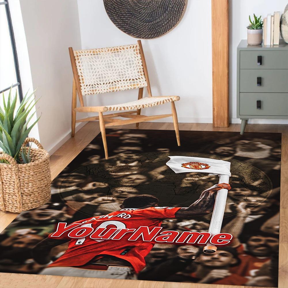 Manchester Customize Your Name Area Rug Design for Kitchen Hallway Foyer Dining Room Antislip Carpet Anime Office Decor Wedding Party Gift