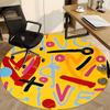 1pc Graffiti Art Office Round Rug, Non-slip, Soft and Durable Office Rug for Interior Decoration, Perfect for Office,Decoration yy260204075