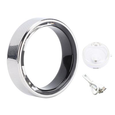 Fitness Sleep Health Tracker Ring Lightweight Aluminium Alloy Step Counter Smart Ring with Charging