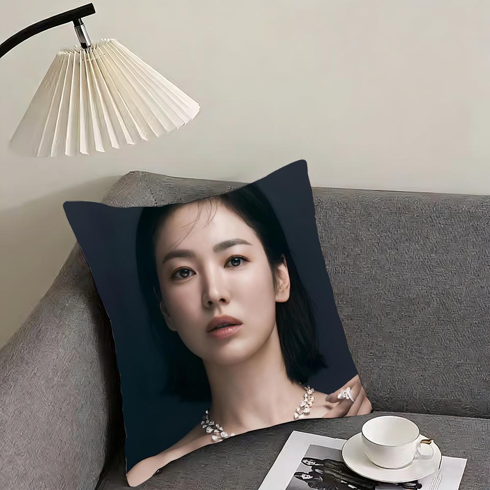 Song Hye - Kyo Cushion Cover Reversible Plush Pillow Cover – For car, sofa, bedroom, perfect as a gift.