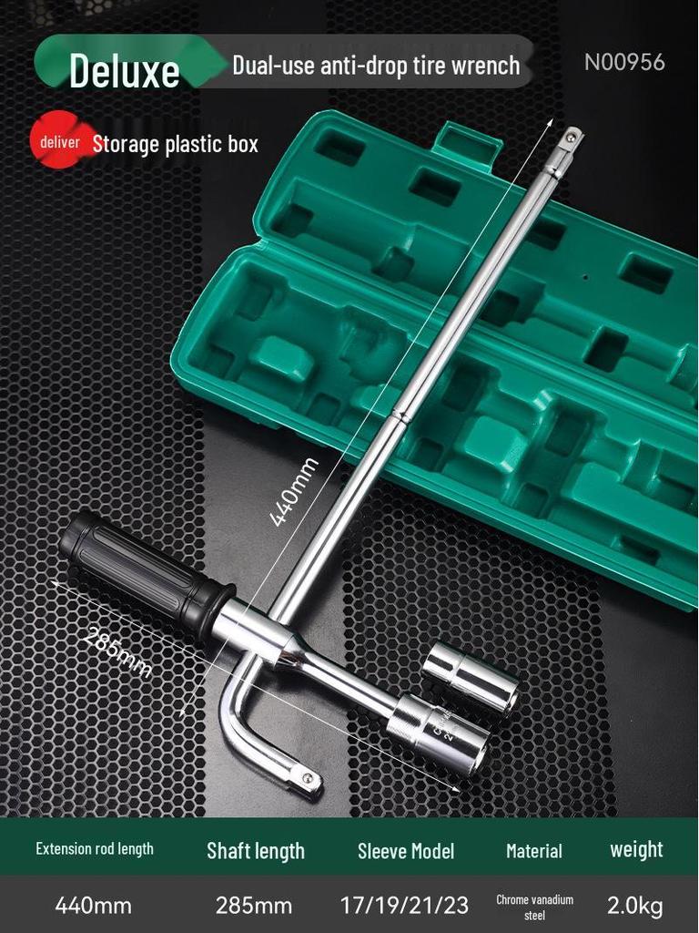 Labor-Saving Car Tire Wrench Set: Extended Cross Socket Tool for Easy Tire Changing