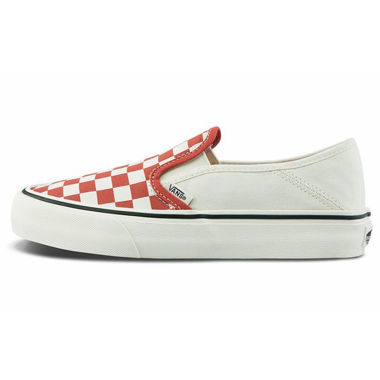 Vans Slip-On Checkerboard Classic Versatile Casual Low-Top Skate Shoes Men sneakers Red White VN0A5HYQA02