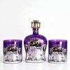 250th Anniversary Whiskey Bottle Commemorative Glass Colored Square Bottle Decanter Barware Bell Cap Set with Cup