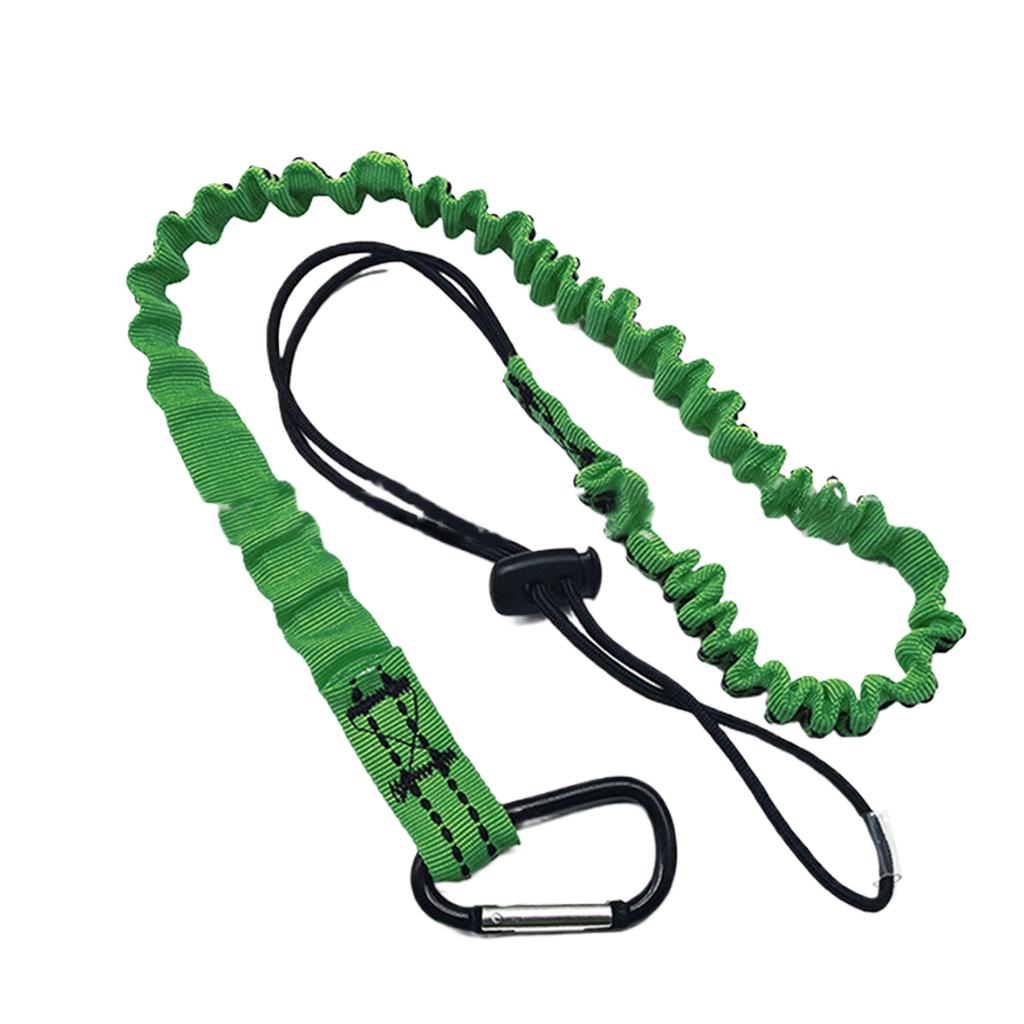 Portable Tool Lanyard Portable Anti-Falling Safety Rope Tool Leash Retractable Bungee Cord with Lock Carabiner