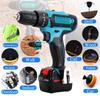 Adjustable Cordless Electric Impact Drill Hammer Screwdriver 3in1 LED Working Ligh Rechargeable 21V/12V Lithium Battery New