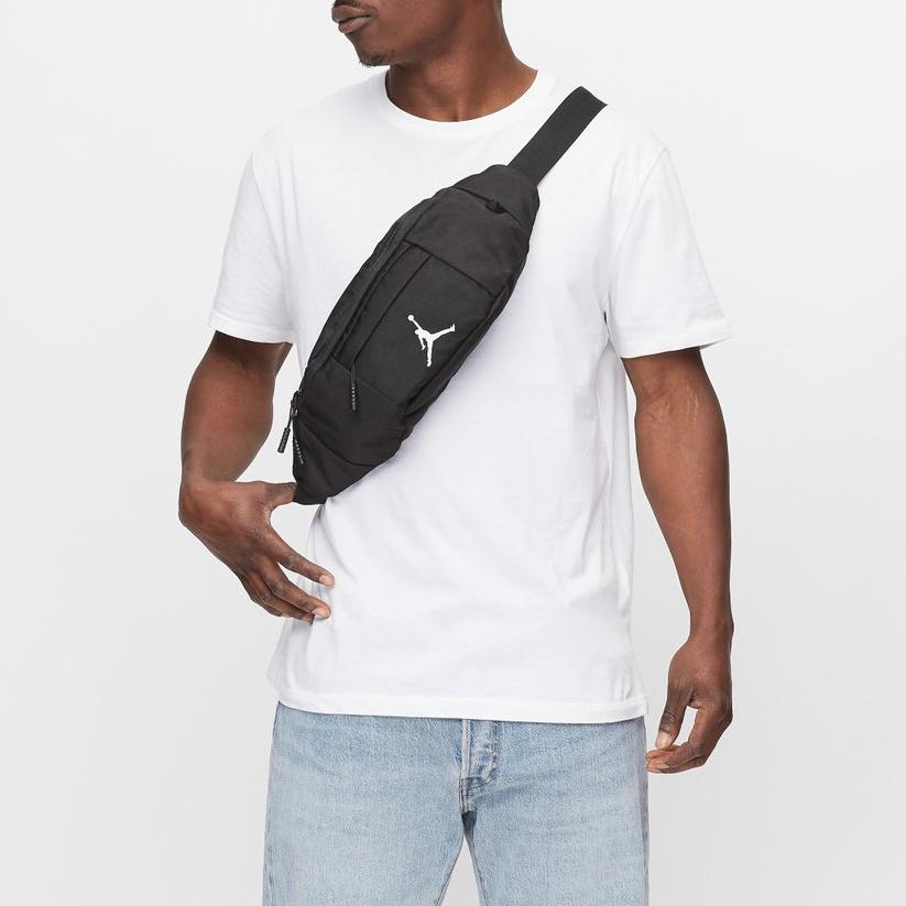 New Jordan Polyester One Shoulder Crossbody Fanny Pack Regular Unisex Black 9A0092-023