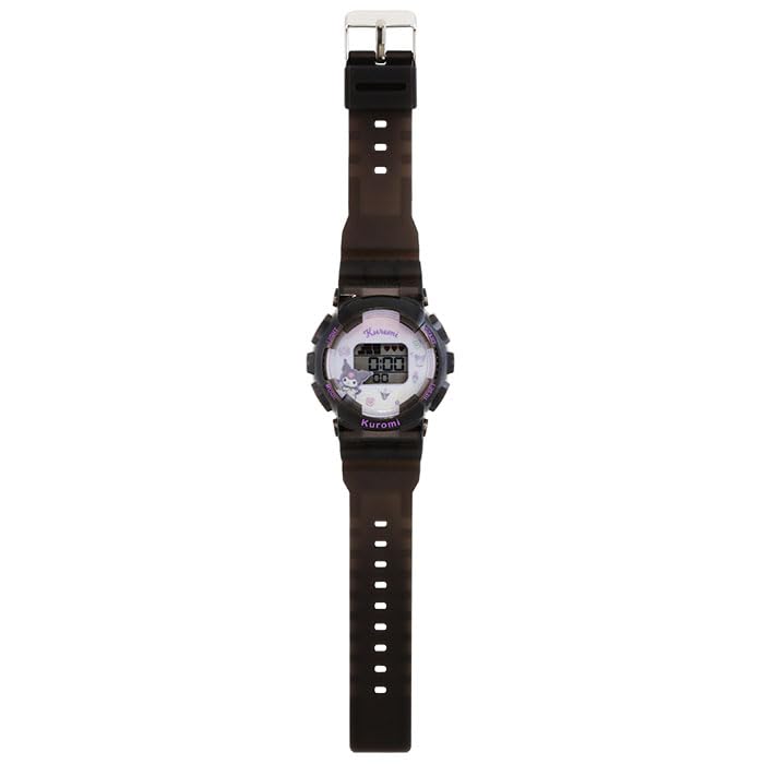 Sun Flame Co. Wristwatch J-Axis Sanrio Kuromi Digital Watch Backlight Alarm Function CR3C0003-KUB Girls Black