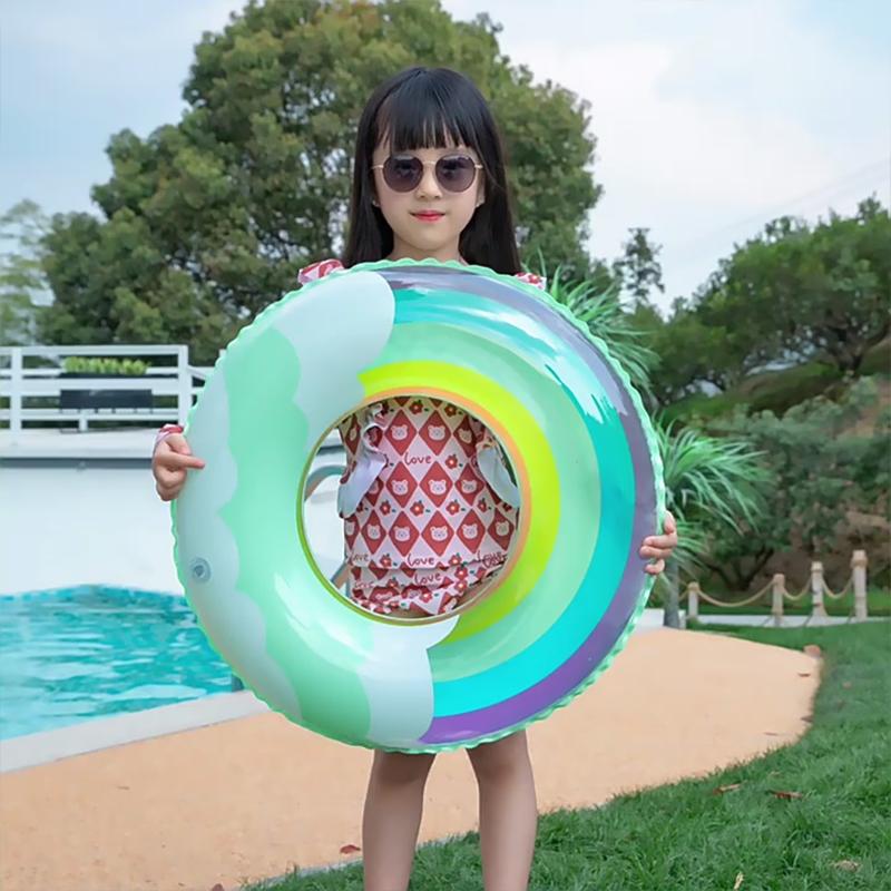 Childrens Adult And Cartoon Rainbow Cloud Inflatable Swimming Circle Toy Water