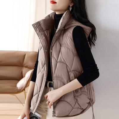 Plus Size Autumn Warm Vests for Women  New Fashion Loose Women's Winter Coat Hooded Korean Style  Padded Sleeveless Parka