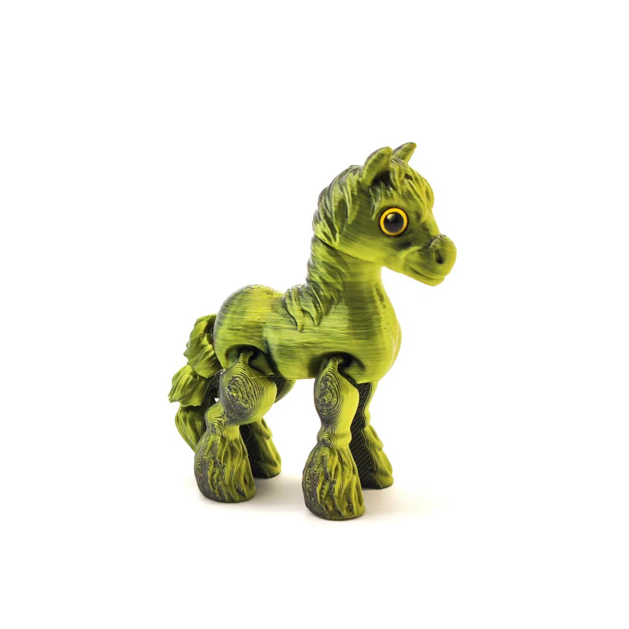3D Printed Movable Joints Pony Toy - Creative Ornament & Handcrafted Animal Model for Kids