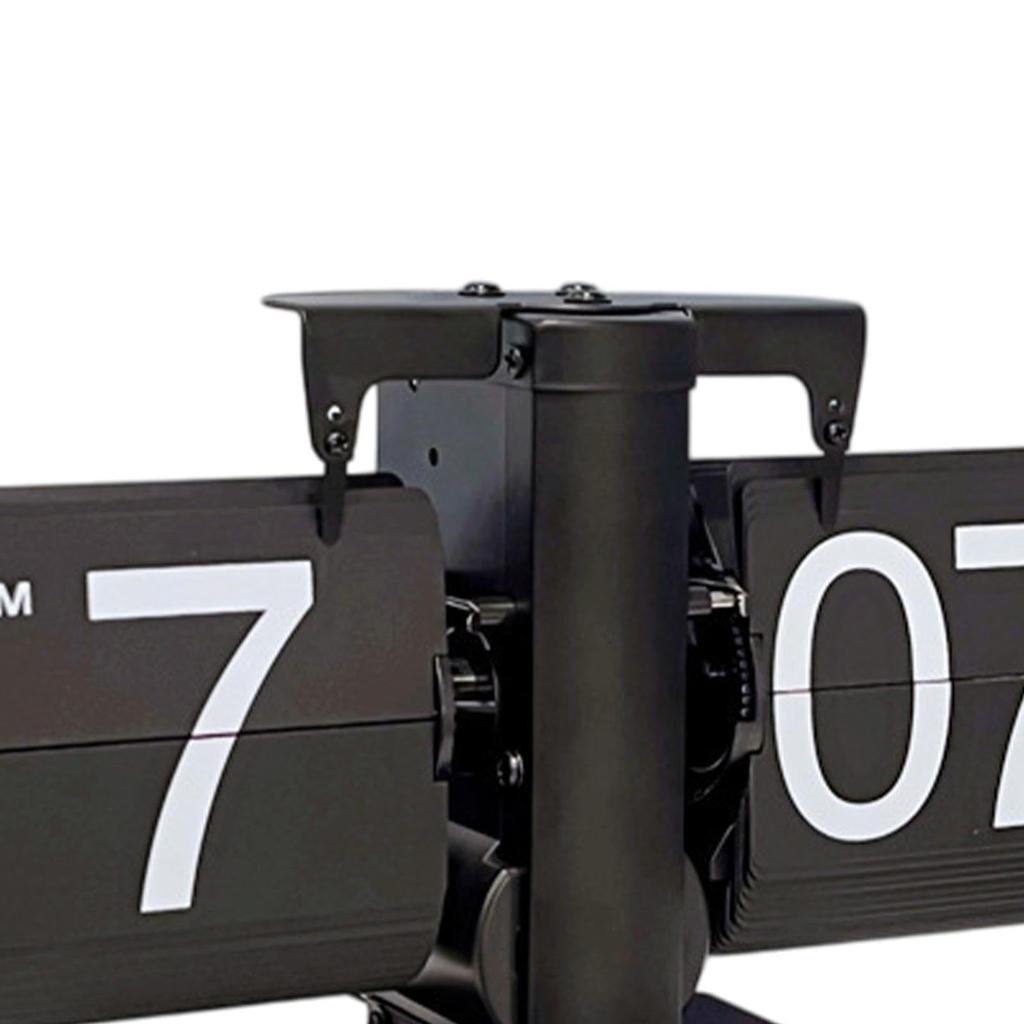 Vintage Auto Flip Clock with Drawer Mechanical Balance Flip Desk Clock for Living Room