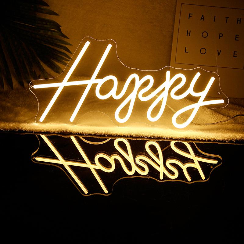 Cross-Border LED Neon Light: Outdoor/Indoor Decorative Luminous Letters for Influencer Walls