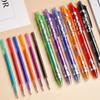 Large Capacity Ink Erasable Pen 6-color Push Gel Pen Set 0.5mm Transparent Colors Pen Office Writing Supplies Kawaii Stationery