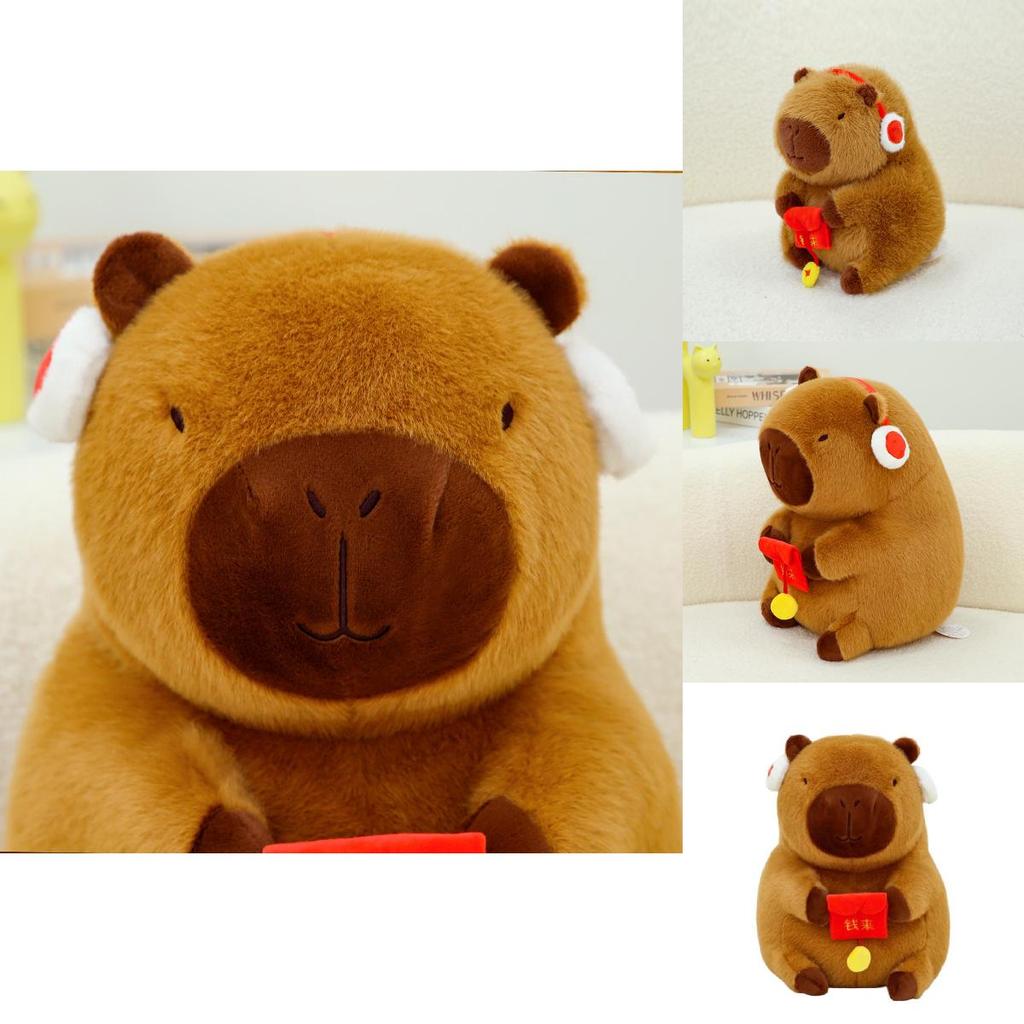 Adorable New Fun Capybara Plush Doll For New Year Red Envelope Gift Soft Toy
