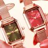 Simple And Versatile Casual Watch Women'S Square Retro Mesh Belt Watch Waterproof Quartz Women'S Watch