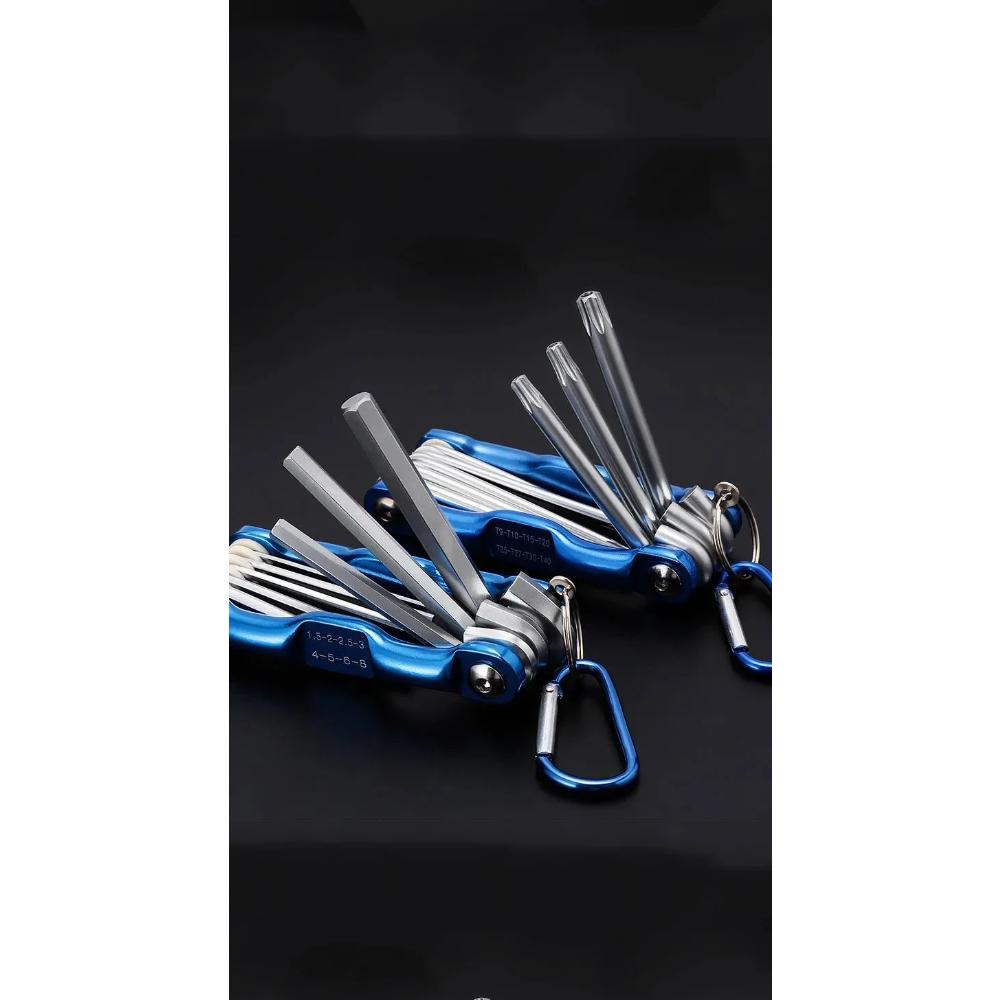 2025 Set Chei Hexagonale Pliabile Portabile Allen Metalic Sistem Metric Torx Hexagonal Cheie Fixă Șurubelniță Cheie Hexagonală Unealtă de Mână de Înaltă Calitate