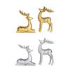 2Pcs Deer Figurines Craft Centerpiece Elk Sculpture for Bedroom Office Home