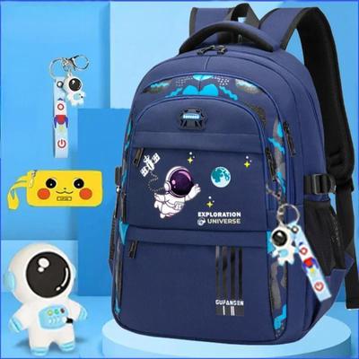 Nový Detský Batoh Kreslený Astronaut Dospievajúci Školský Batoh Základný Vodotesný Batoh Chlapci Dievčatá Ortopedický Mochila Infantile