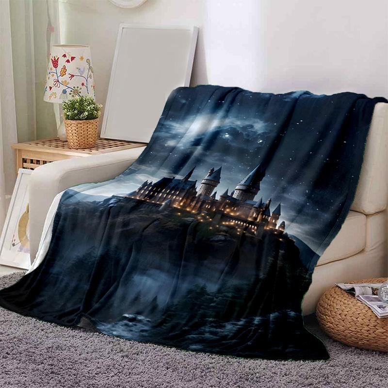 

Hogwarts Castle Night Sky Fantasy PosterPrint Blanket, Soft Blanket For Sofa Office Bed And Travelling Daughter Birthday Gift esj234 130cm×150cm（50in×60in）