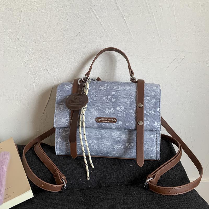 Nischdesign retro ryggsäck dam ny college stil avslappnad liten ryggsäck multifunktionell axelväska