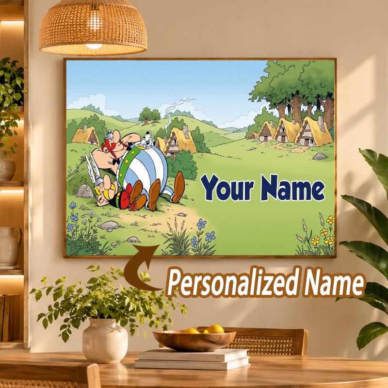 Custom Name Asterix 5D Diamond Painting Personalized Full Drill Diamond Art Kit Gift