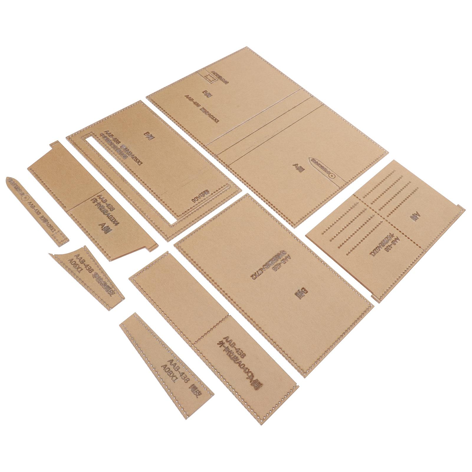 

9Pcs Acrylic Template Ladies Handbag Purse DIY HandMade Leather Pattern Mold Craft Tools