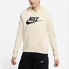 Nike Sportswear Essential Knit Logo Print Hoodie Women Tops Coconut-Milk BV4127-113
