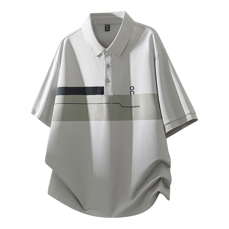 Men's Summer Loose-Fit Short-Sleeved T-Shirt Polo Shirt