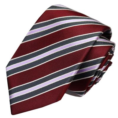 [Michiko London] Wrinkle-resistant Bonded Fabric with Lining for Added Volume. Made In Japan. KOSHINO Brand Tie. Striped Pattern. 100% Silk. Unisex.