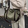 Stylish Canvas Shoulder Bag for Women with Wide Strap and Spacious Design