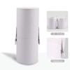 High-appearure-level PU leather makeup brush storage bucket with large capacity design, a desktop makeup storage tool