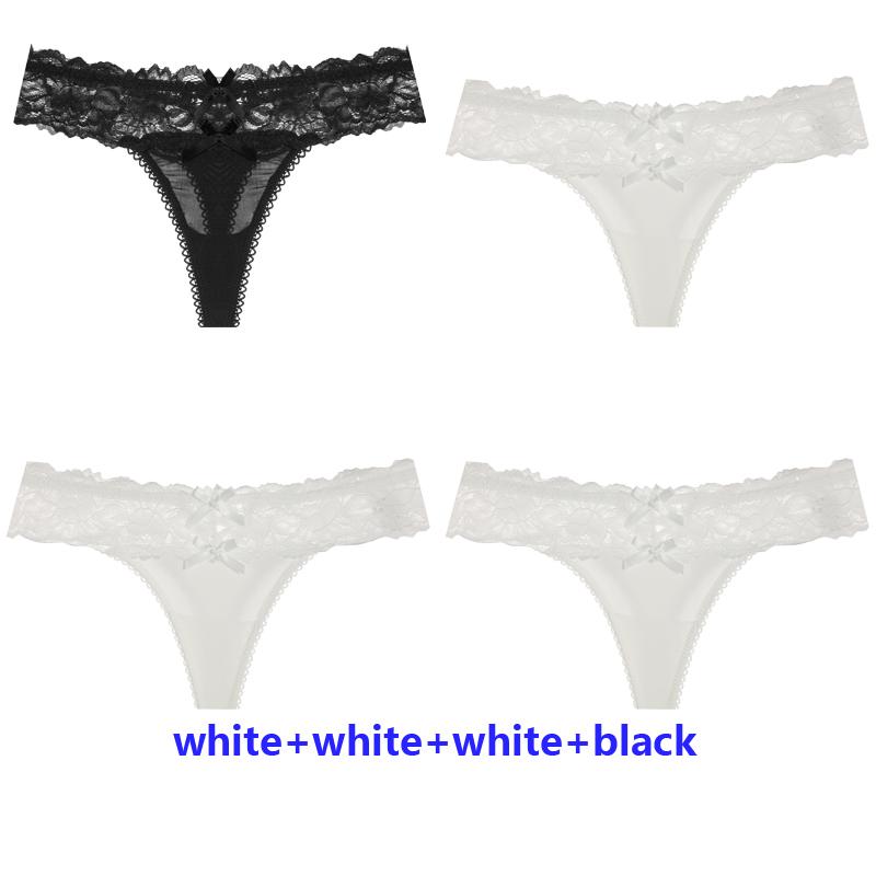 4Pcs/Lot Sexy Lace Panties Women Low-waist Briefs Female Hollow Out Underwear Intimates G String Ladies Lingerie Underpants