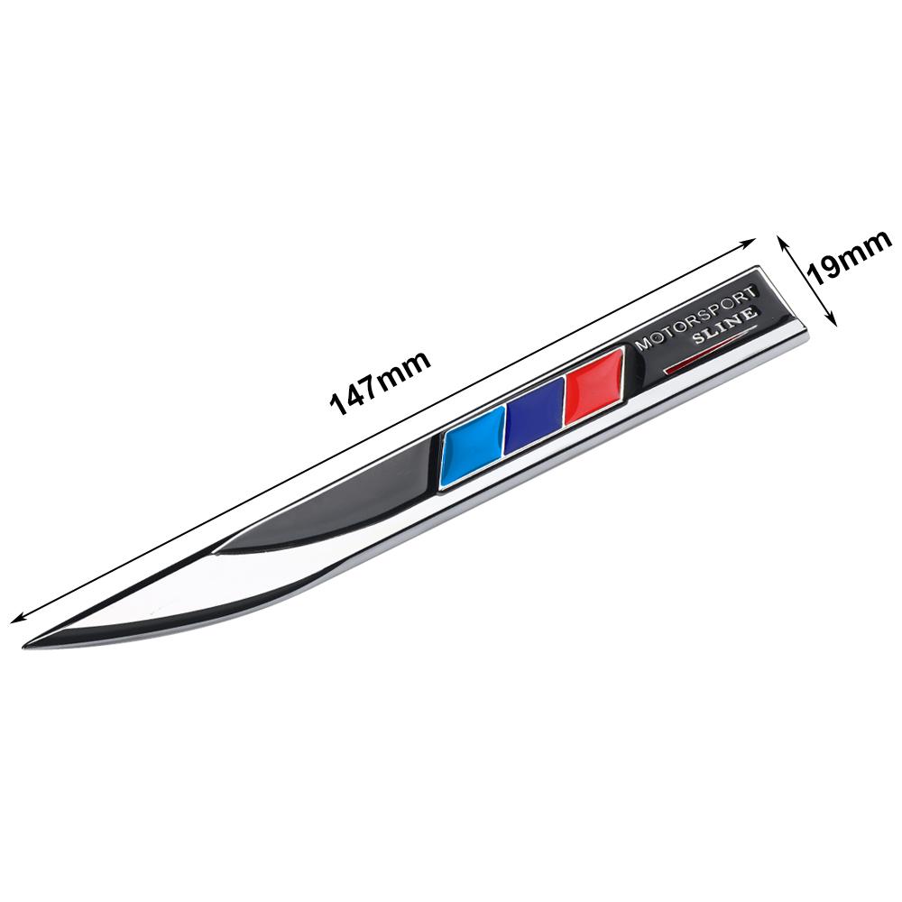 2Pcs Metal Emblem Car Mark Side Wing Badge Sticker Body Fender Decal For BMW M E46 E90 F10 F30 G20 Performance X5 E92 E87 G30