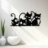 Minimalist Cat Wall Decor Metal Iron Art for Indoor Outdoor Garden Patio