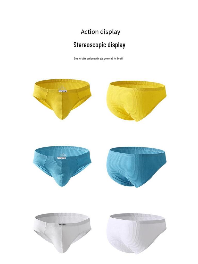 Pánské žebrované bavlněné slipy - Sexy, prodyšné a trendy U-konvexní design