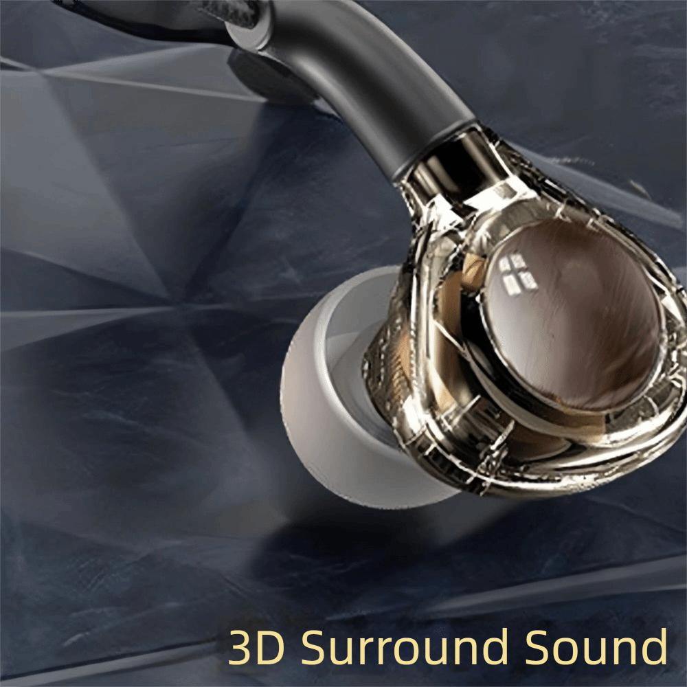 3.5mm Wired Headset Heavy Bass Stereo Earphones Music Earphones Type C Earphones  Mobile Phone