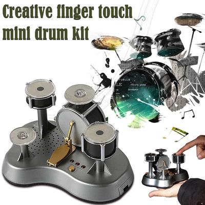 Finger Schlagzeugset für Perkussion mit LED-Lichtern Geschenk für junge Musiker Interaktives Jazz-Schlagzeugerlebnis Kompaktes Design für spielerisches Lernen