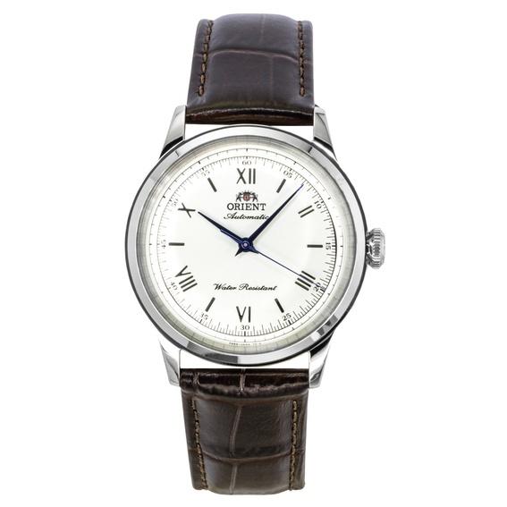 Orient Orologio da Uomo Classico Bambino Cinturino in Pelle Quadrante Bianco Automatico RA-BB0002S