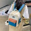 Girls casual small backpack Korean version of Harajuku high school female middle school student ins Japanese contrasting color backpack female