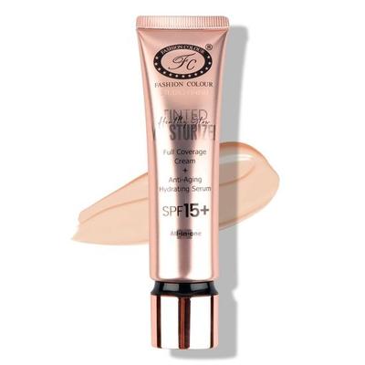 FASHION COLOUR Hydratační tónovací krém pro zdravou pleť | Přirozený lesk | SPF 15 | Vlastnosti proti stárnutí | Hydratační sérum | Lehká formule | 30 ml