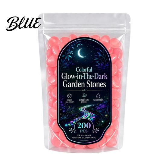 Fade Resistant Glow Rocks 1.5cm Luminous Stones in The Dark Garden Pebbles Outdoor Glowing Rocks Stones Decorative Pebbles for Pathway Patio