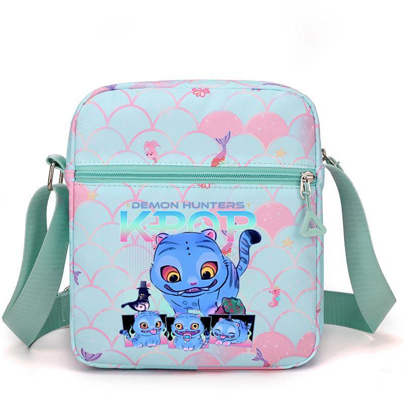 Borsa a Spalla Stampata Periferica Gruppo Femminile Cacciatrice di Demoni Kpop Saja Boys Borsa a Tracolla da Donna Borsa Scolastica Borsa da Campus per Studenti CLE