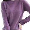 Women's Round Neck Solid Color Knitted Pullover Sweater - Autumn/Winter Long Sleeve Korean Style.