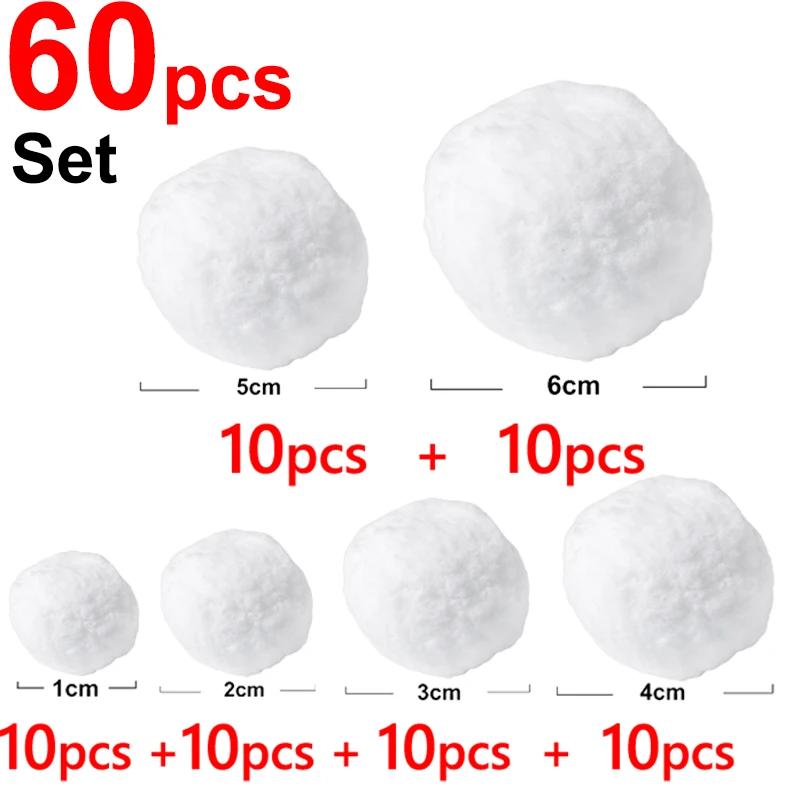Christmas Snowballs White Fur Pompom Hairballs For Xmas Tree Pendant Kids Toy Balls Indoor Outdoor Toys Party Decoration Props