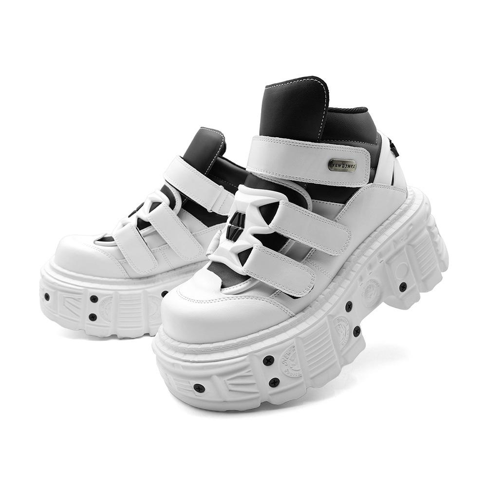 Summer Punk Boots Platform Shoes Chunky Tank Sole Unisex High Top Sneakers for Men Women